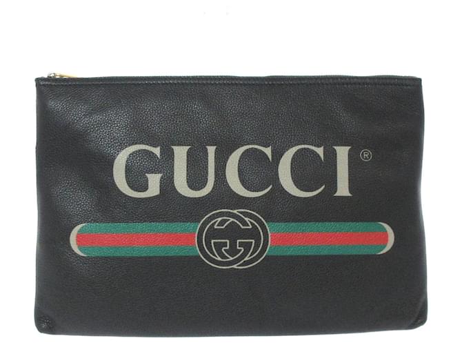 Gucci Clutch bag Black Leather  ref.339806