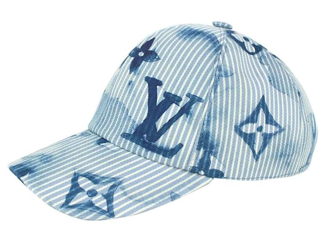 Louis Vuitton Blue Monogram Stripe Water Baseball Cap ref.340014