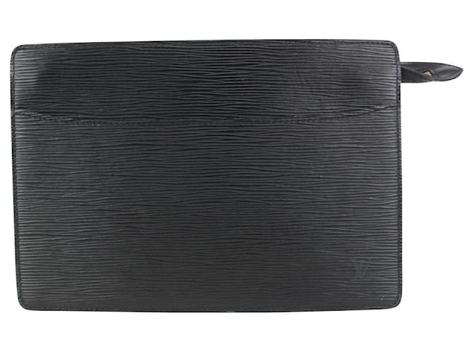 Louis Vuitton Black Epi Leather Pochette Homme Clutch Bag  ref.340017