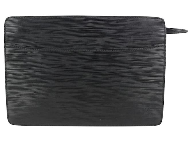 Louis Vuitton Black Epi Leather Noir Pochette Homme Clutch Bag  ref.340027