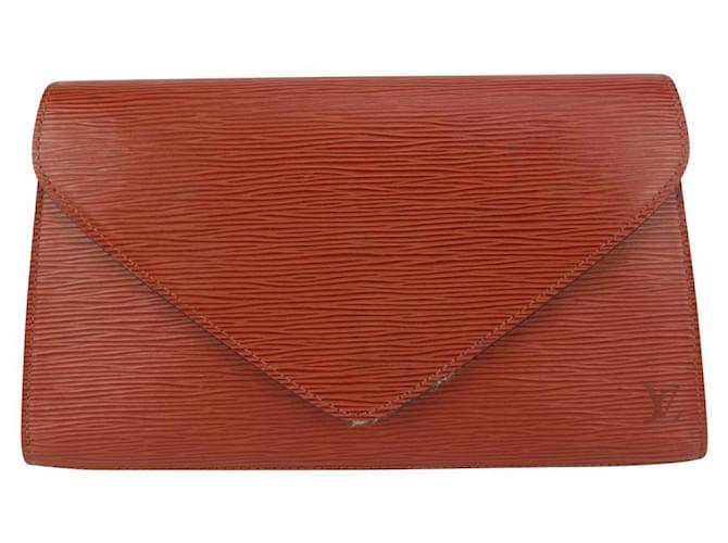 Louis Vuitton Clutch Pochette Art Déco de piel Epi marrón Cuero  ref.340028