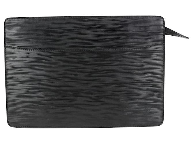 Louis Vuitton Pochette Homme in pelle nera Epi Noir Pochette  ref.340029