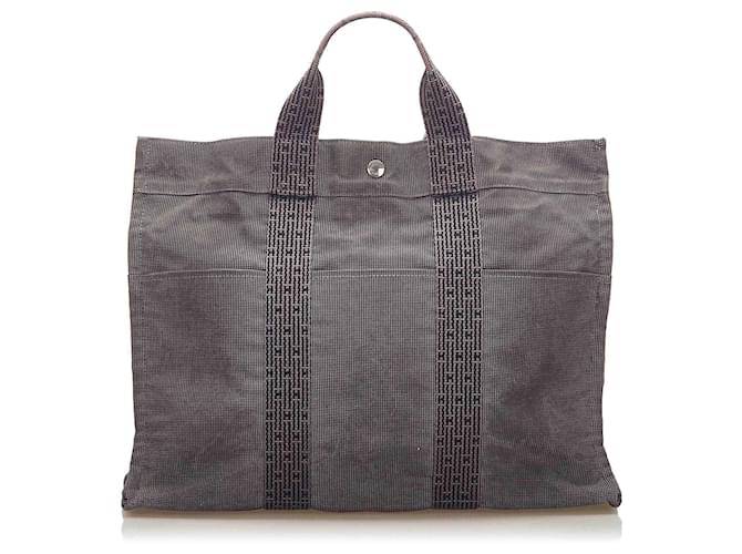 Hermès Hermes Gray Herline MM Tote Bag Grey Cloth Cloth  ref.340148