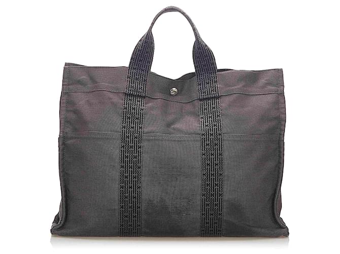Hermès Hermes Gray Herline MM Tote Bag Grey Cloth Cloth  ref.340167