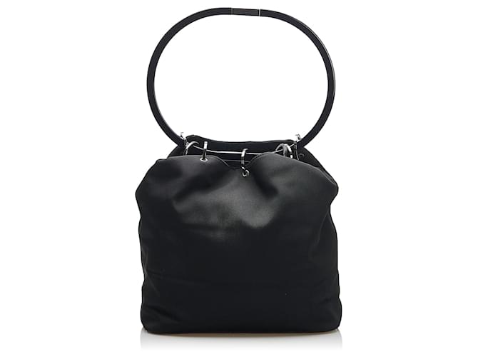 Black ring handle online bag