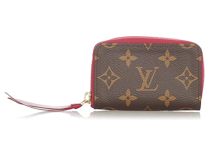 Louis Vuitton Brown Monogram Zippy lange Brieftasche Braun Leinwand  ref.340253
