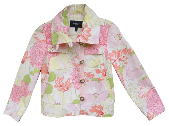 Burberry Jackengröße 36 Pink Weiß
