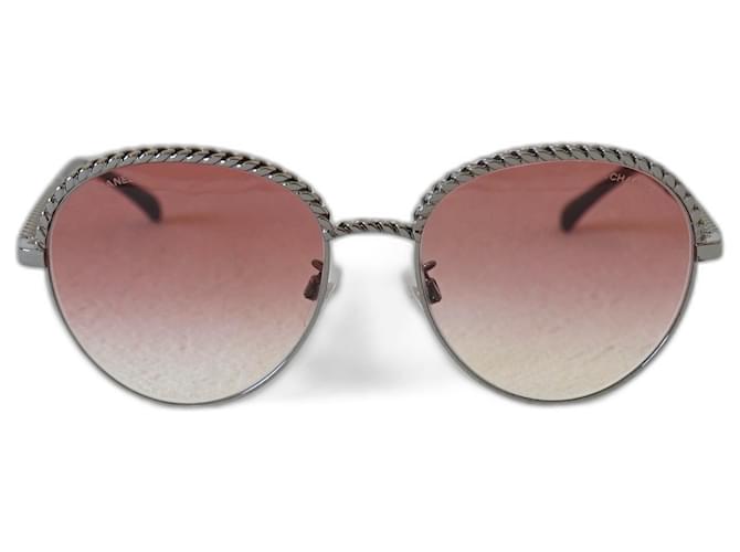 Chanel Sunglasses Silvery Metal  ref.339358