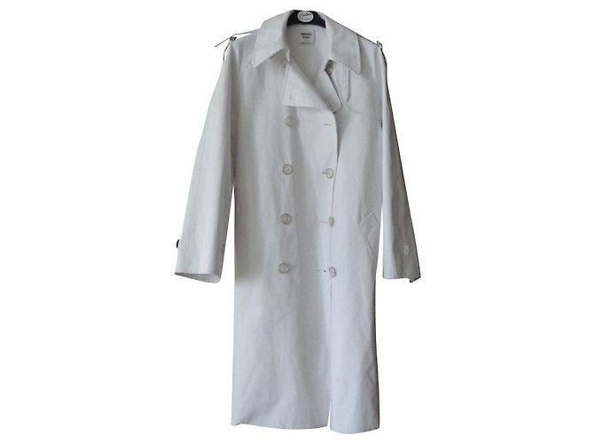 Trench Hermès Blanco Roto Algodón