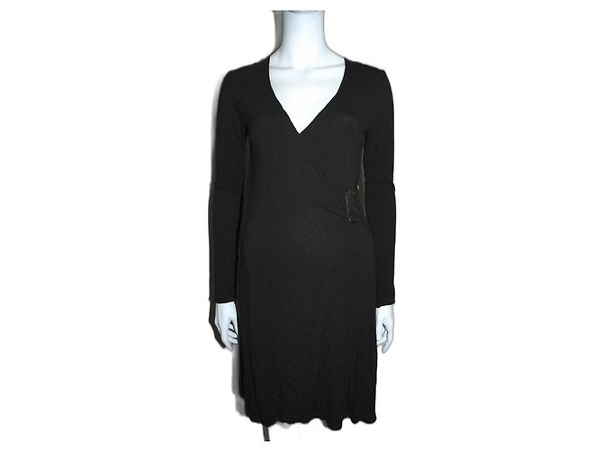 Faith Connexion Schwarzes Wickelkleid
