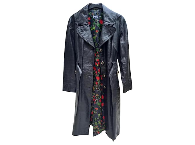 Dolce & Gabbana Coats, Outerwear Black Exotic leather  ref.340319