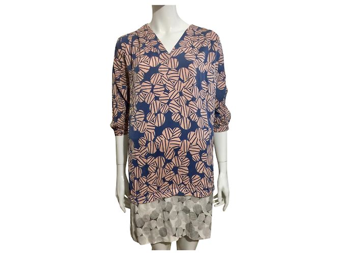Diane Von Furstenberg Robe en soie imprimée DvF New Cahil Multicolore