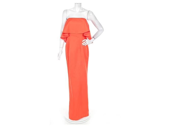 Zac Posen Dresses Orange Polyester Triacetate  ref.340385