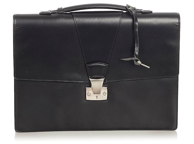 Cartier Black Pasha de Cartier Leather Business Bag Pony-style calfskin  ref.340495