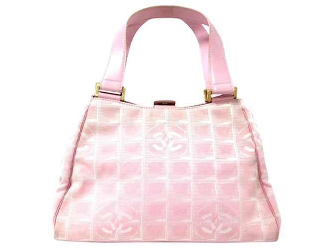 Bolsa de Nylon Chanel Pink New Travel Line Rosa Couro Bezerro-como bezerro Pano  ref.340530