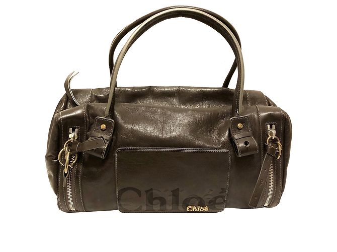 Chloé Sac Boston en cuir marron Chloe Eclipse