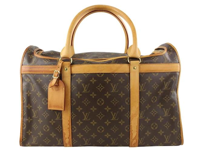 Louis Vuitton Monogram Sac Chien 50 Dog Carrier Pet Bag Leather