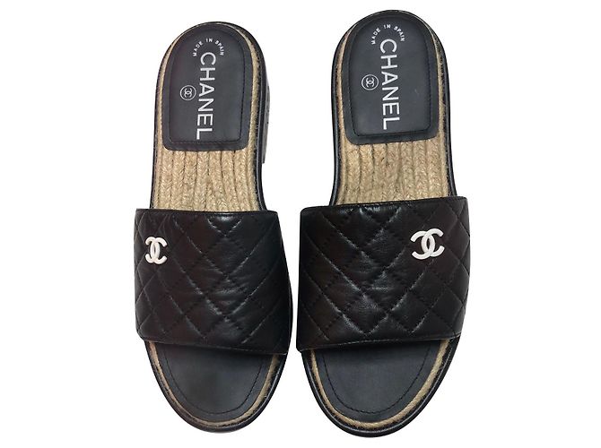 Cambon Chanel sandals Nero