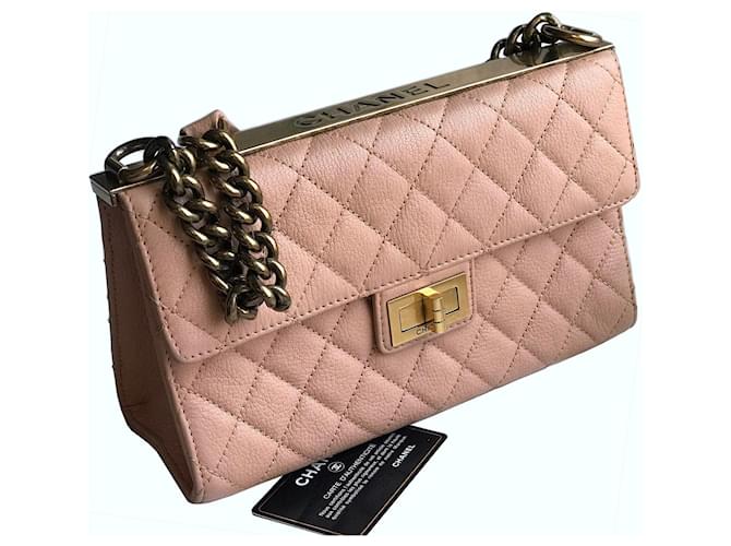 Chanel Crossbody Medium Flap Bag Pink Leather  ref.340629