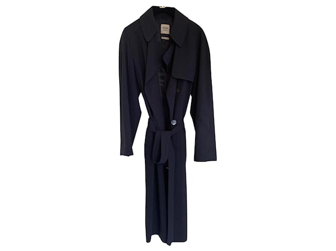 Hermès Cappotto di Hermes Blu scuro Lana  ref.340650