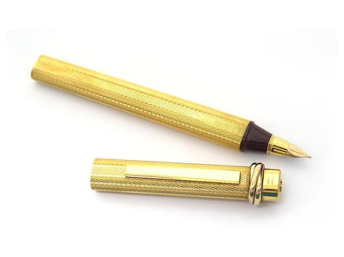CARTIER TRINITY FEATHER PEN WITH GOLD PLATED FOUNTAIN PEN CARTRIDGE Golden Gold-plated  ref.340660