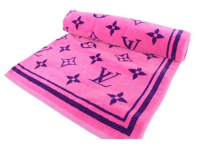 Louis Vuitton Neon Pink Vuittamins Monogram Beach Towel