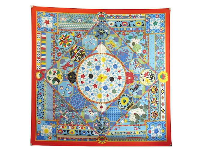 Hermès NEW RARE HERMES SCARF IMPERIAL COLLECTIONS BASCHET SQUARE 90 SILK SCARF Red  ref.340919
