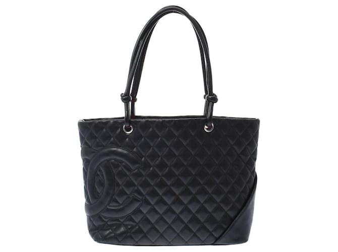Chanel Cambon Black Leather  ref.341170