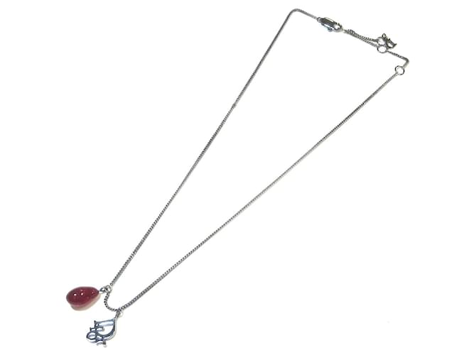 Dior necklace Silvery Metal  ref.341179
