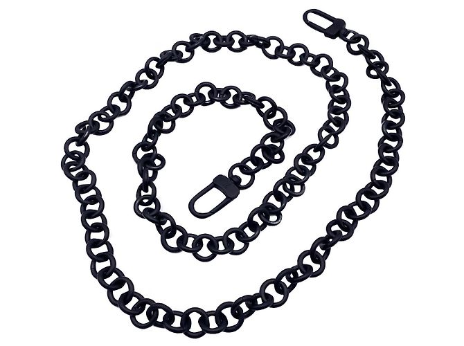 Tracolla catena Louis Vuitton amovibile nera Nero