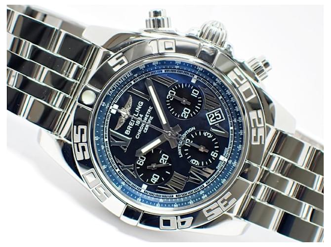 BREITLING Chrono Mat44 Mother of Pearl Lot Limited5 00 Mens Black Steel  ref.341309