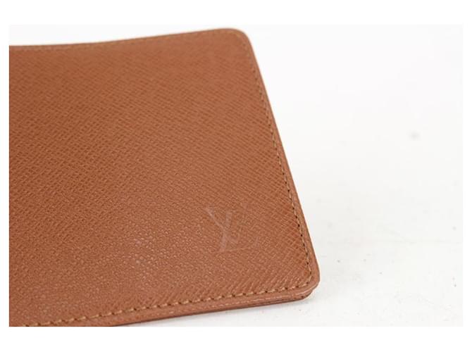 Louis Vuitton Brown Taiga Leder Kartenhalter Brieftasche Fall  ref.341481