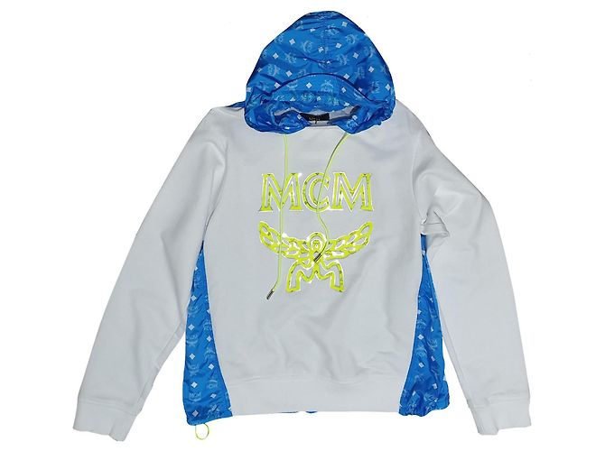 MCM Sweatshirt Jacket Blue White Neon