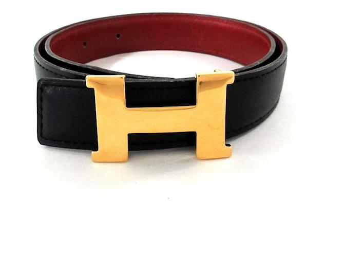 Hermès hermes H Cuir Noir  ref.341673