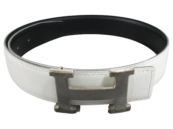 Hermès Cintura di Hermes Bianco Pelle  ref.341770