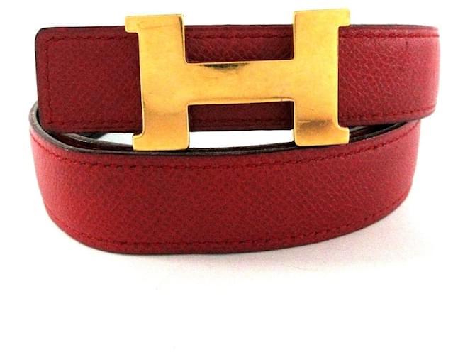 Hermès Hermes H Vermelho Bezerro-como bezerro  ref.341796