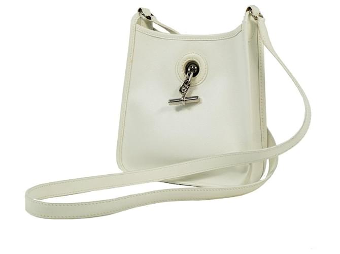 Hermès HERMES VespaT PM Womens shoulder bag white Leather  ref.341849