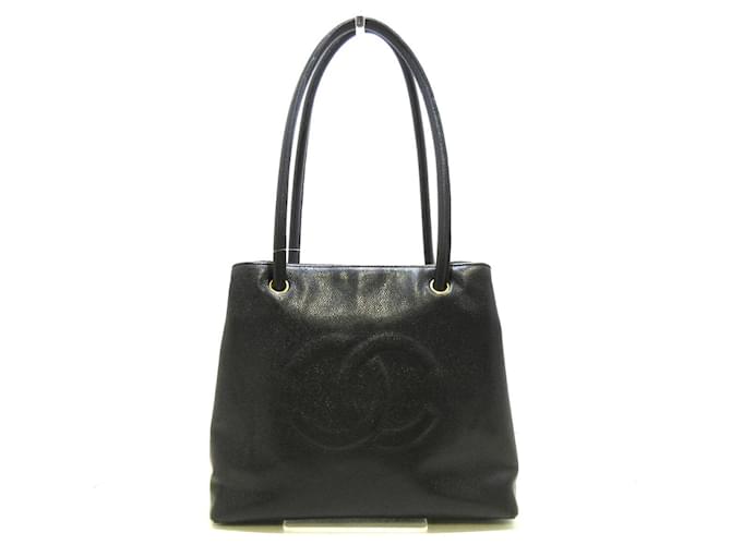Chanel-Einkaufstasche Schwarz Exotisches Leder  ref.341861