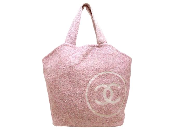 Chanel-Einkaufstasche Pink Pelz  ref.341877