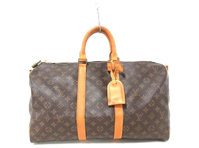 Louis Vuitton Keepall Bandouliere 45 Brown Cloth  ref.341895