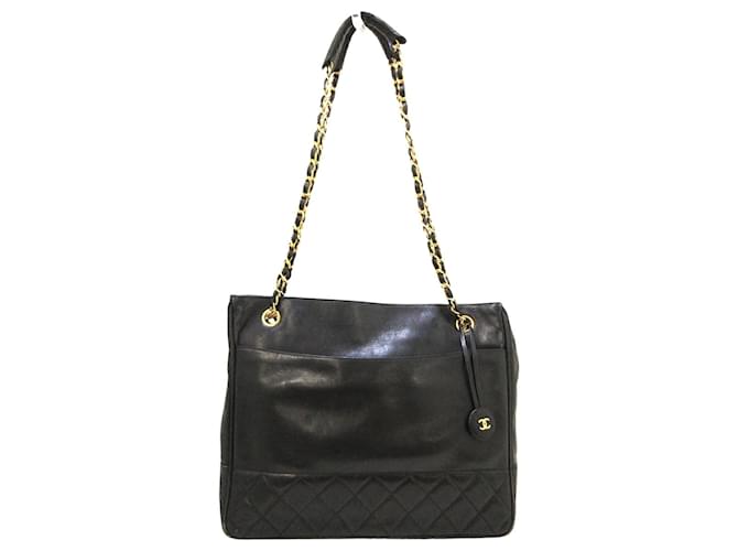 Chanel tote bag Black Leather  ref.341897