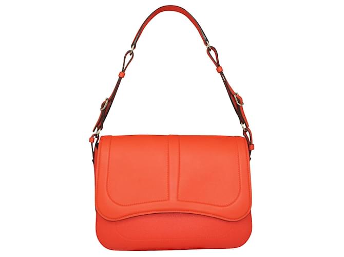 Hermès Neon Orange Harnais Bag 2017 Leather  ref.341965