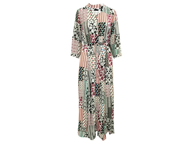 Diane Von Furstenberg Colorful Flattering Buttoned Dress Multiple colors Viscose  ref.341988