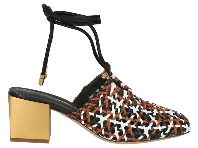Salvatore Ferragamo Interwoven Laino Mules