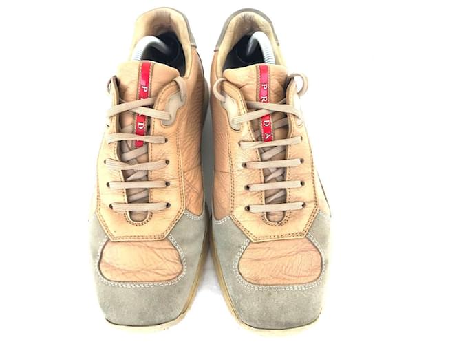 Prada Sneakers Beige Leather  ref.342098