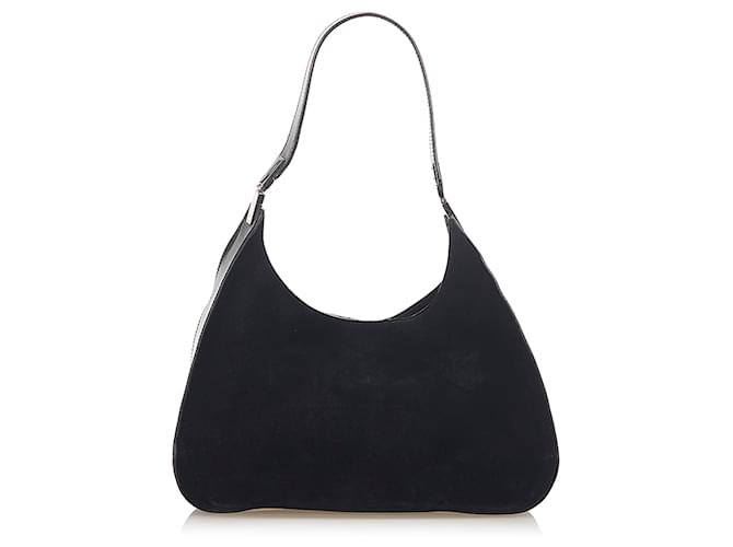 Gucci Black Suede Shoulder Bag Leather ref.342135 - Joli Closet