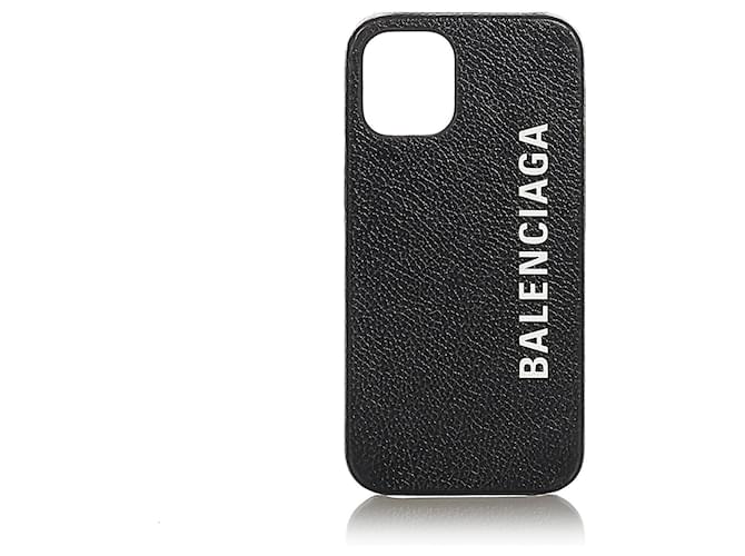 klodset protein kæmpe stor Balenciaga Black Logo iPhone Case Leather Pony-style calfskin ref.342187 -  Joli Closet