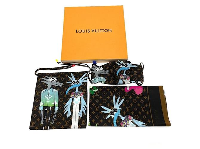 Louis Vuitton Ensemble masque et bandana Runway Virgil Friends Animals  ref.342277