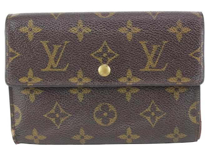 Louis Vuitton Dreifach gefaltete Geldbörse aus Monogrammpapier  ref.342285