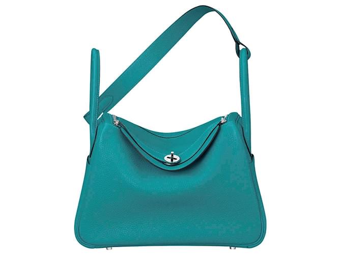 Hermès Malachite Lindy 34 Multiple colors Leather  ref.342382